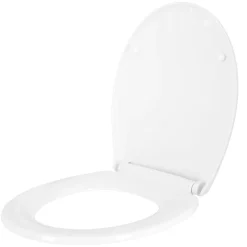 Mjukstängande toalettsits universal plast, vit