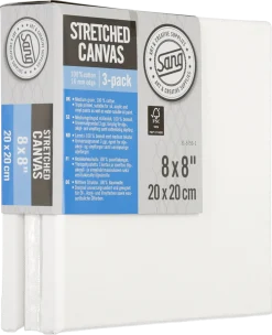Målardukar med kilramar Sang, bomull 3-pack