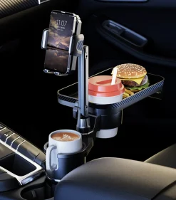 Mobilhållare med bricka, för mugghållare