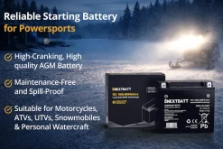 Motorcykelbatteri AGM 12 V, 18 Ah