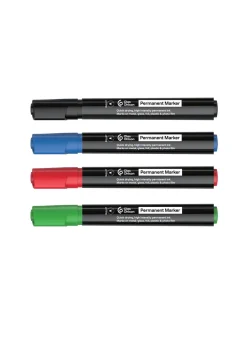 Märkpenna rund spets, 4 färger, 4-pack