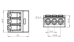 Necore toppklämma 3-ledare 0,2-2,5 mm2, 12-pack