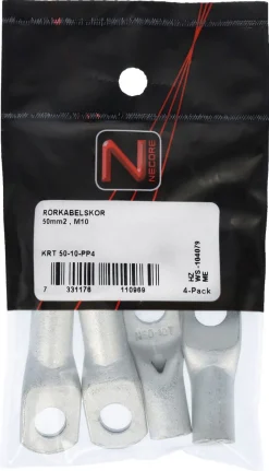 Nelco rörkabelskor 50 mm2, M10, 4-pack