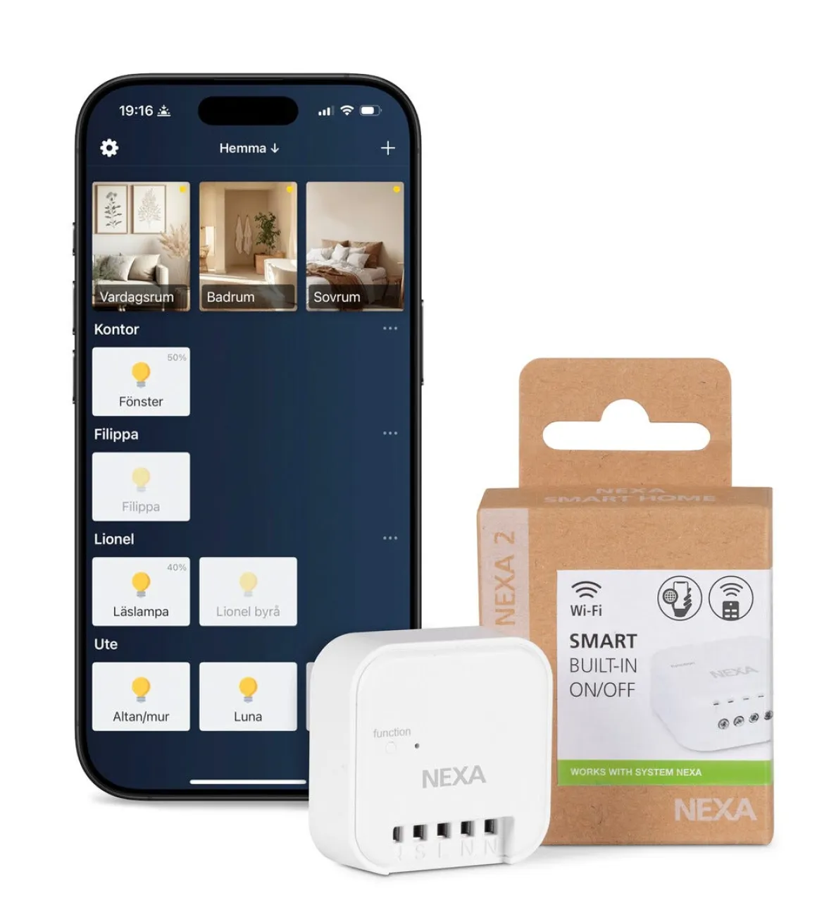 Nexa WBR-01 inbyggnadsmottagare inomhus