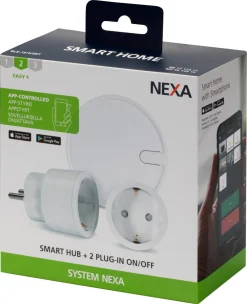 Nexa Smart Hub BLE-1915 och 2 plug-in-mottagare MYCR-3200
