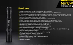 Nitecore vattentät laddbar ficklampa LED, 1200 lm