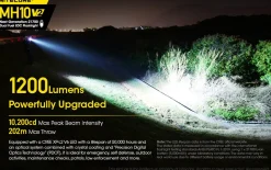 Nitecore vattentät laddbar ficklampa LED, 1200 lm