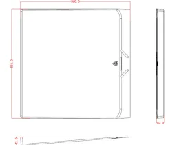 Nordic Quality V2 droppskydd diskmaskin, 55,6 x 56 cm