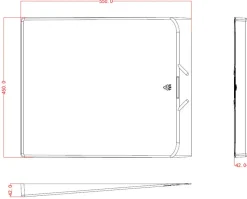 Nordic Quality V2 droppskydd diskmaskin, 45 x 55 cm