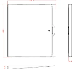 Nordic Quality V2 droppskydd diskmaskin, 60 x 54,5 cm