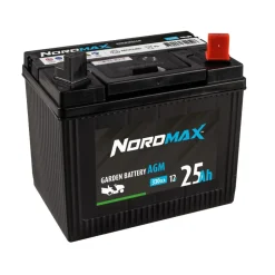 Nordmax Garden AGM-batteri 12 V, 25 Ah polställning 0