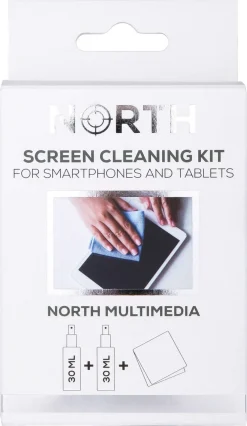 North rengöringskit med putsduk för mobilen, 2 x 30 ml