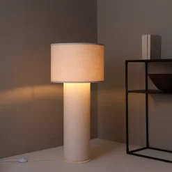 Northlight Didrik golvlampa, linne och metall