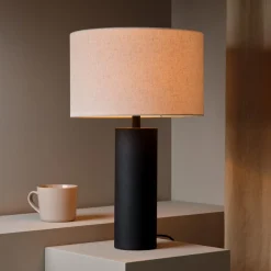 Northlight Edvin Large bordslampa linne, 48,5 cm