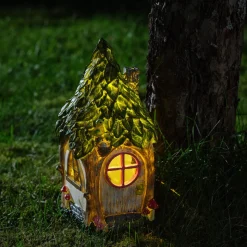 Northlight fairy garden tomtehus solcell LED 31 cm
