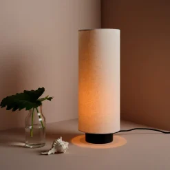 Northlight Filip bordslampa med linneskärm, 40 cm