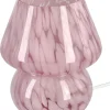 Northlight Lindy liten bordslampa i glas, 18 cm