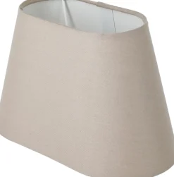 Northlight liten oval lampskärm i tyg, djup 15 cm