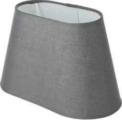 Northlight liten oval lampskärm i tyg, djup 15 cm