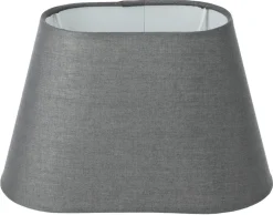 Northlight liten oval lampskärm i tyg, djup 15 cm