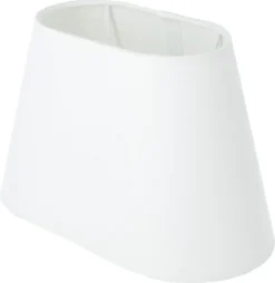 Northlight liten oval lampskärm i tyg, djup 15 cm