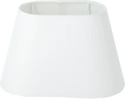Northlight liten oval lampskärm i tyg, djup 15 cm