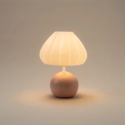 Northlight Rosa bordslampa keramik och glas, 26 cm