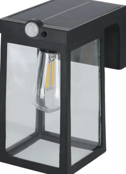Northlight solcellslampa vägg, med rörelsesensor, svart