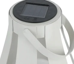 Northlight solcellslykta metall med handtag, grå