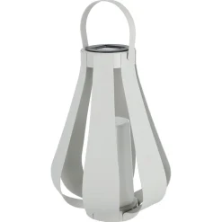 Northlight solcellslykta metall med handtag, grå