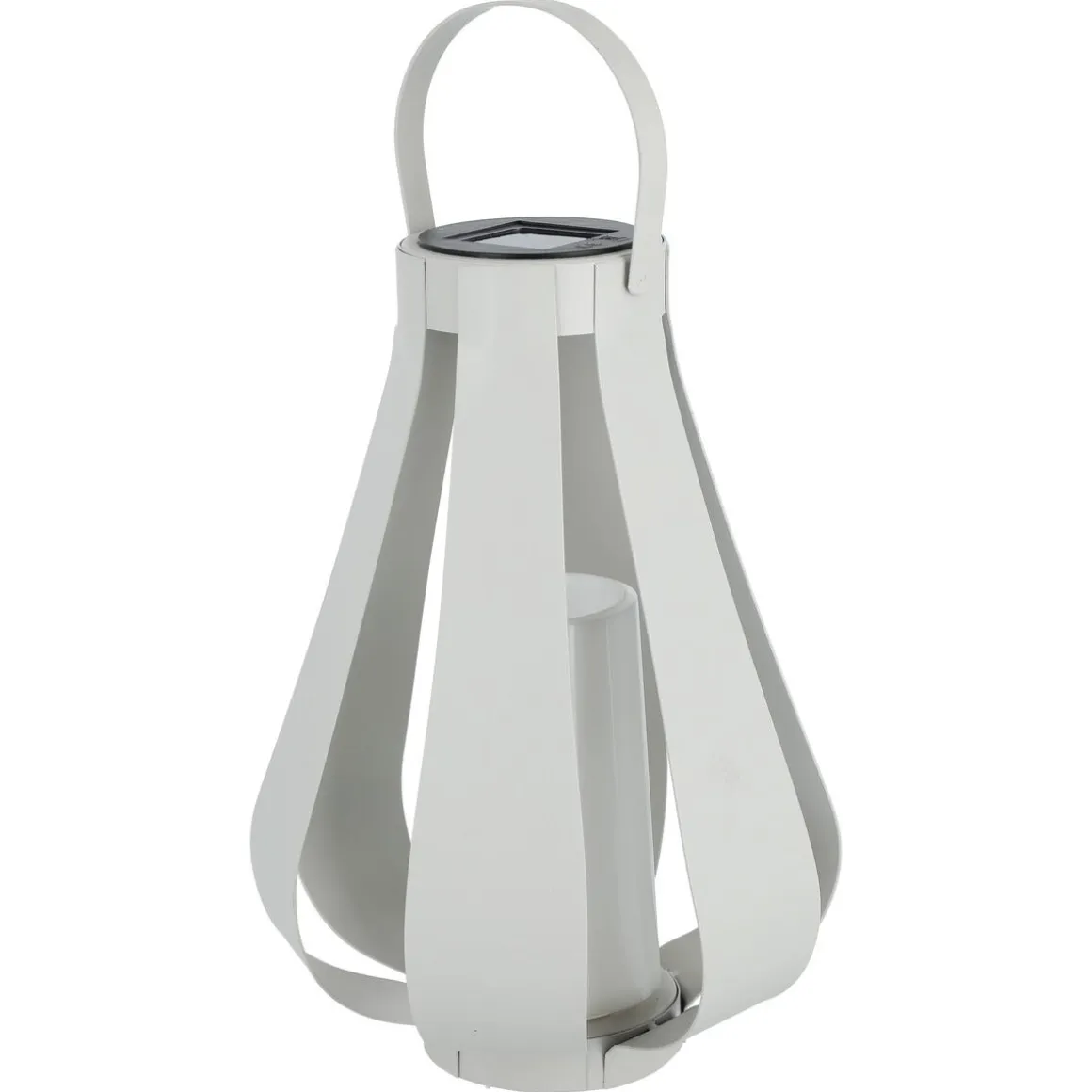 Northlight solcellslykta metall med handtag, grå