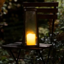 Northlight solcellslykta LED-ljus, svart, 35 cm