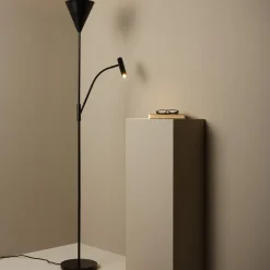 Northlight Vide golvlampa uplight med läslampa, svart