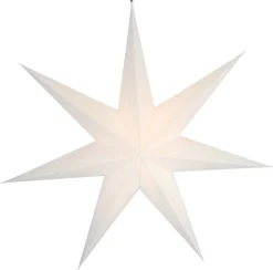 Northlight adventsstjärna slät, papper, vit