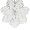 Northlight adventsstjärna veckad blomma, vit