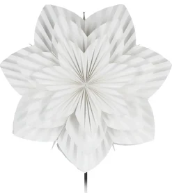 Northlight adventsstjärna veckad blomma, vit
