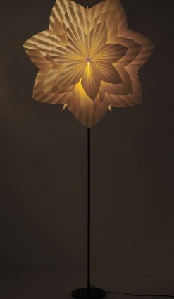 Northlight adventsstjärna veckad blomma, vit