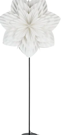 Northlight adventsstjärna veckad blomma, vit