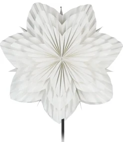 Northlight adventsstjärna veckad blomma, vit