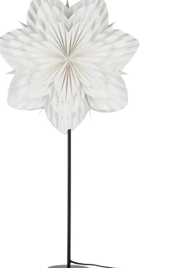 Northlight adventsstjärna veckad blomma, vit