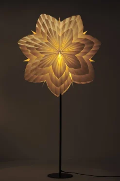 Northlight adventsstjärna veckad blomma, vit