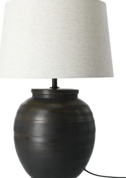 Northlight Elvira bordslampa med keramikfot, 52,5 cm