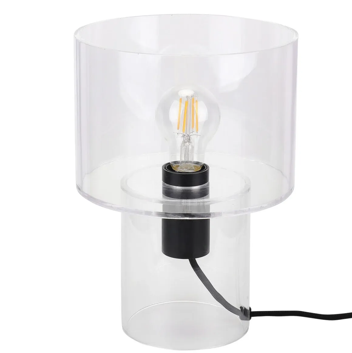 Northlight Kiara bordslampa transparent akryl, 28 cm