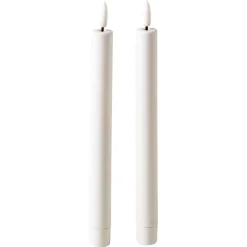 Northlight LED antikljus laddningsbara 25 cm vit 2-pack