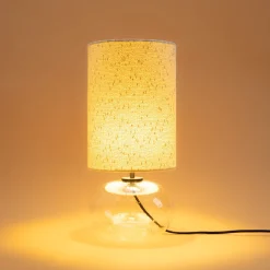 Northlight Leila bordslampa linne och glas, 46 cm