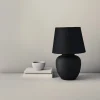 Northlight Selma bordslampa i svart keramik