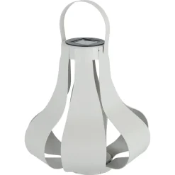 Northlight solcellslykta metall med handtag, grå