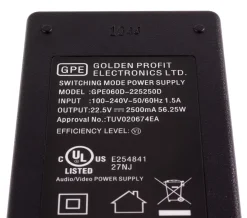 Nätadapter 22,5 V/2,5 A, 56 W