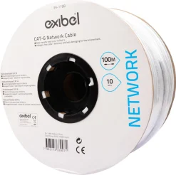 Nätverkskabel CAT6 100 meter, Exibel