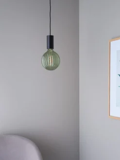 Olivgrön globlampa E27 dimbar LED